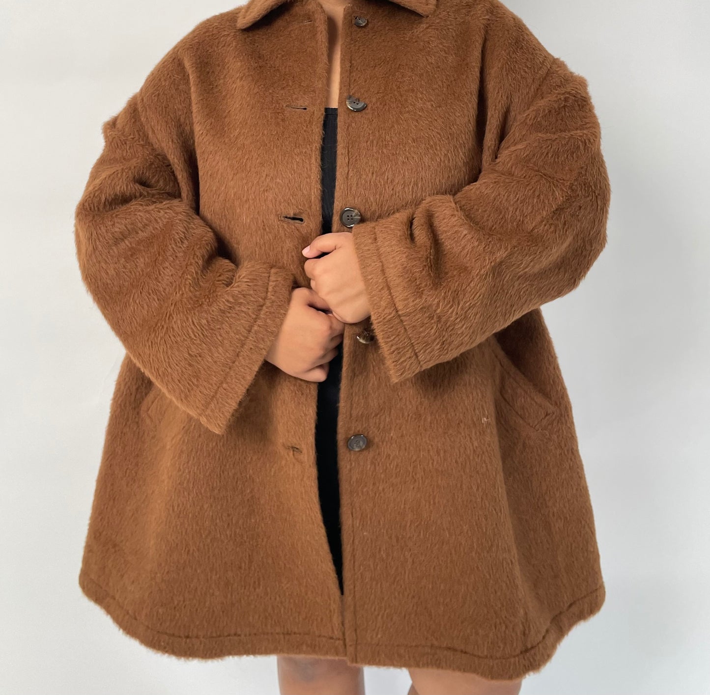 Softest furry brown coat