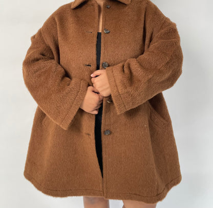 Softest furry brown coat