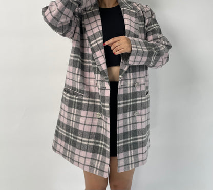 Checkered short coat