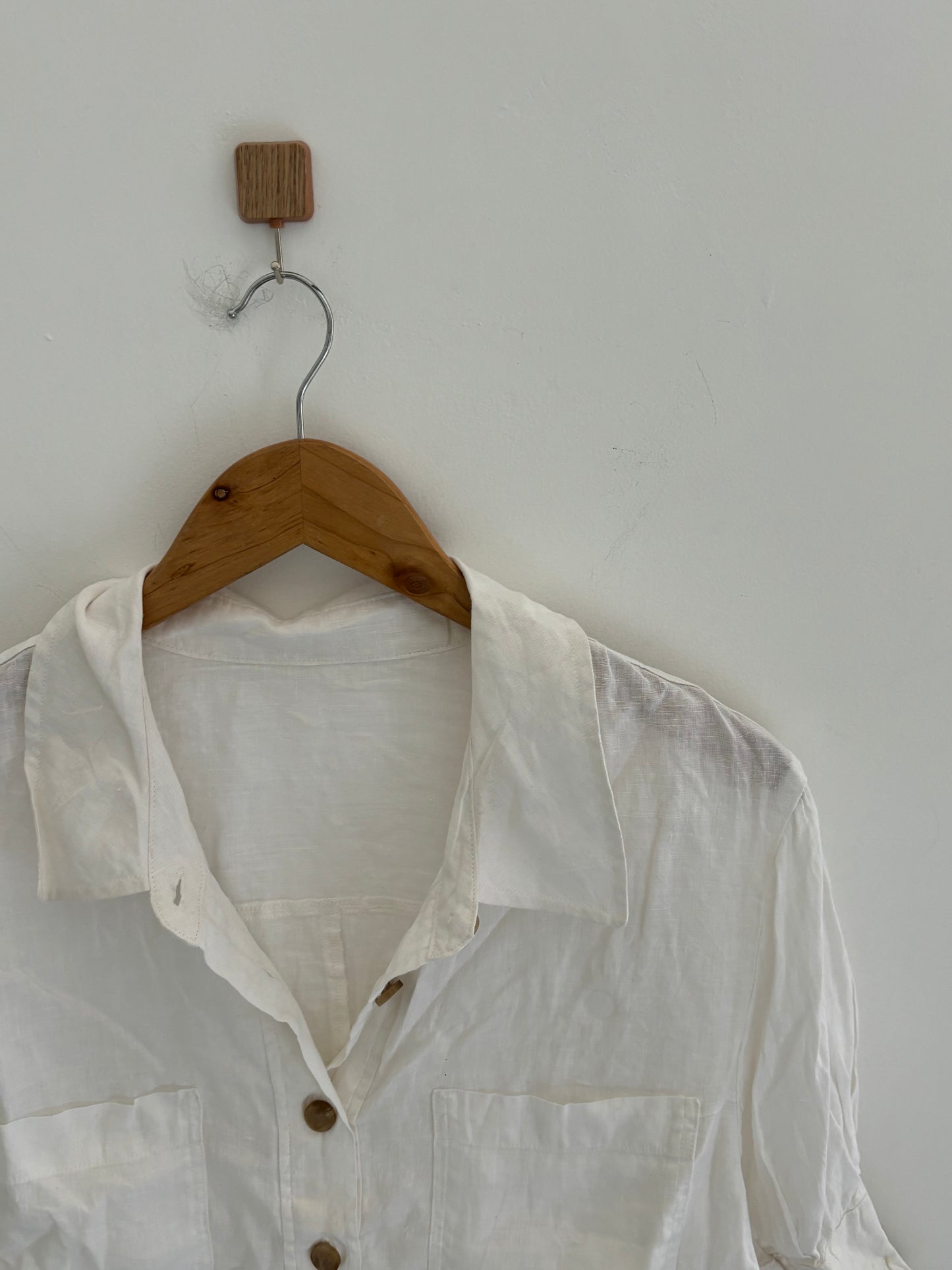 White linen shirt