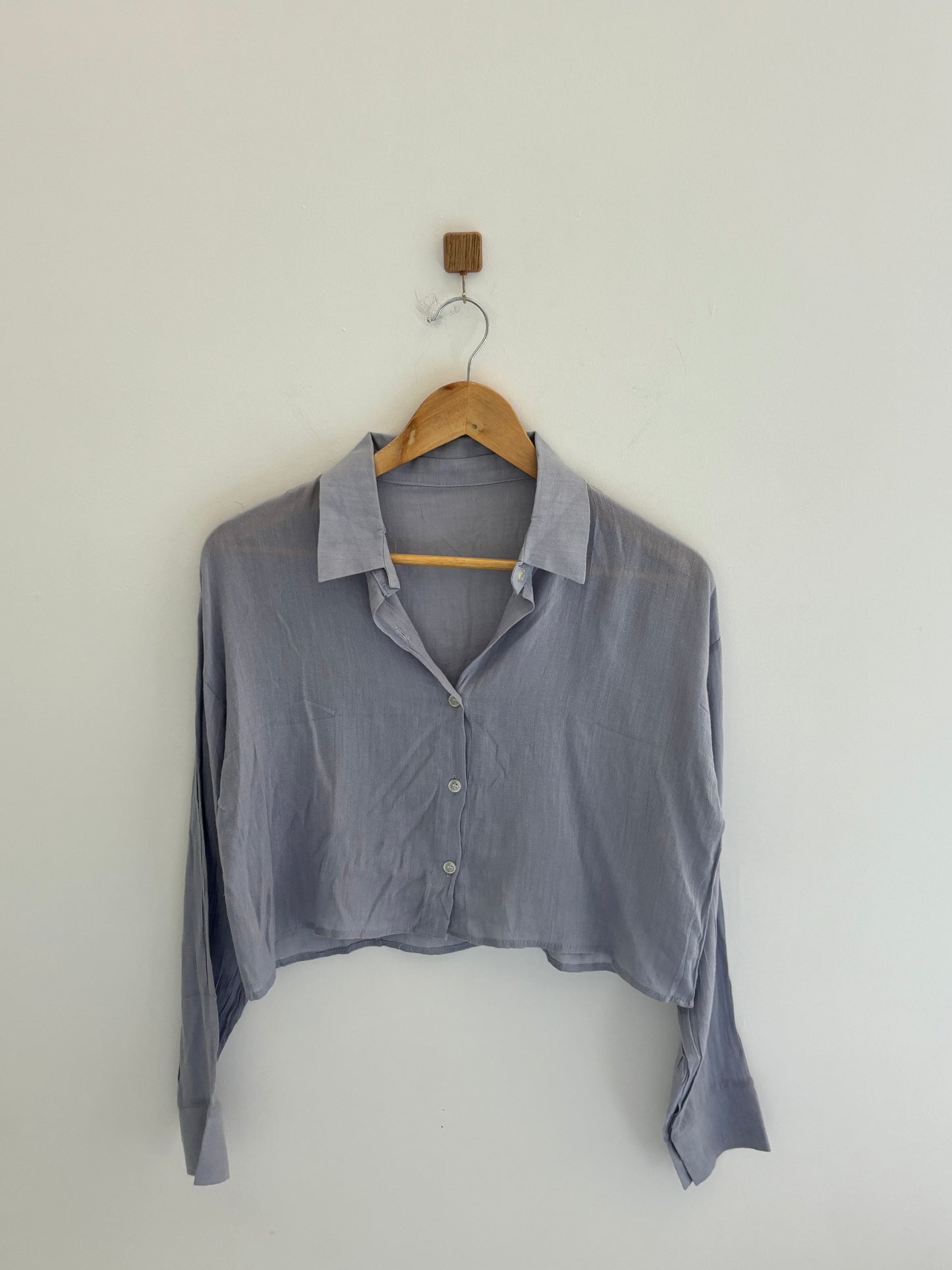 Cotton cropped shirt