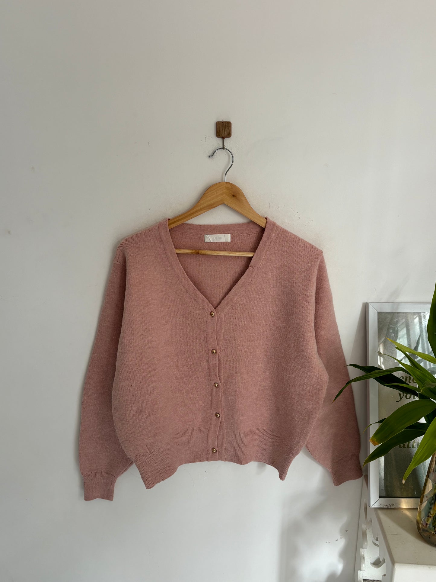 Pink cardigan