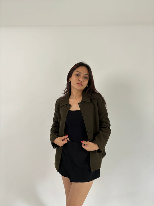 Olive green short coat