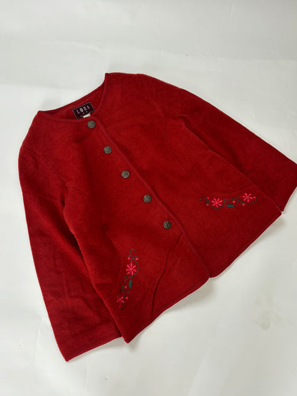 Coat floral embroidered